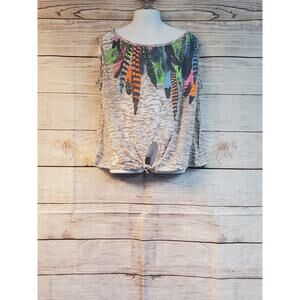 Disney D-Signed boho feather tank top Girls size LG EUC